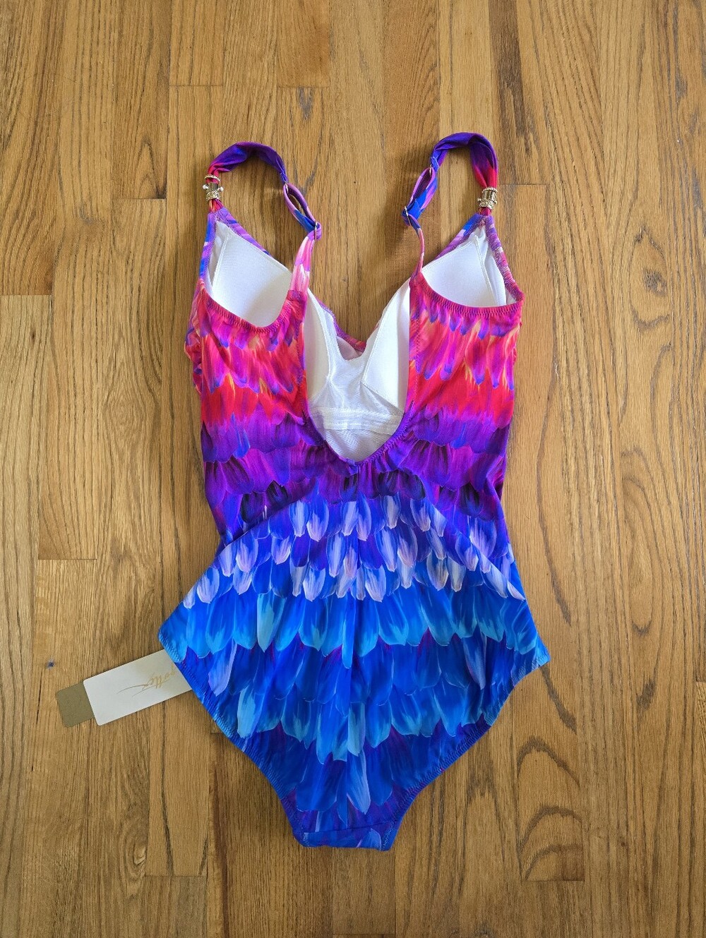 Gottex Womens Multicolor One-Piece Swimsuit - Pink, Purple & Blue - Picture 2 of 8